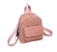 Zymoplas Lightweight and Portable Women Mini Backpack for Stylish Travels Women Small Corduroy City Backpack Gift Choice, Pink