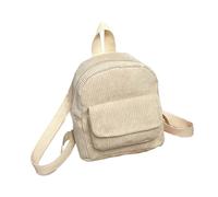 Zymoplas Lightweight and Portable Women Mini Backpack for Stylish Travels Women Small Corduroy City Backpack Gift Choice, Beige