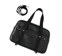 Zymoplas Lightweight Japanese PU Shoulder Bag Premium Leather School Bag For Student Uniform Laptop And Daily Including School, black, medium size