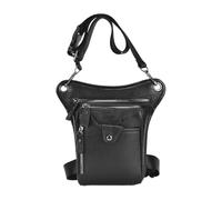 Zymoplas Lightweight Leg Bag for Men - Wide Application and Compact Suitable for Outdoor Activities PU Motorcycle Waist, Black