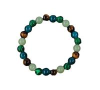 Zymoplas Lucky Mens And Womens Bracelets Good Vibes Everywhere Stone Mens And Womens Colored Ball Forlava Interval Bead Bracelet, L01000