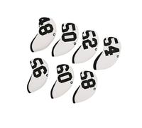 Zymoplas Materials Golf Iron Cover For Long-Lasting Golf Irons Head Covers Iron Headcover Club Head Cover, White