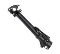 Zymoplas Metal Stem Folding Design Replaced Part Handy Installation Smooth Cycling Supplies Foldable Stems Bike Handlebar, Black