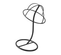Zymoplas Metal Wig Holder Stand 12 Caps Hanger Hats Display Rack Stylish and Sturdy Sports Storage, Black