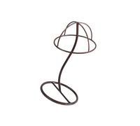 Zymoplas Metal Wig Holder Stand 12 Caps Hanger Hats Display Rack Stylish and Sturdy Sports Storage, Copper