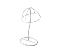 Zymoplas Metal Wig Holder Stand 12 Caps Hanger Hats Display Rack Stylish and Sturdy Sports Storage, White