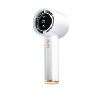 Zymoplas Mini Fan With Strong Wind Power Low Noise And LED Power Digital Display High Face Value Portable With Battery Cooler, white, 3000mA