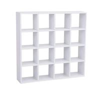 Zymoplas Mini Shelf Wooden 1/12 Scale DIY Prop Exquisite Storage Racks House Adornment 16-grid Rack Model for Scene Layout