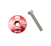 Zymoplas MUQZI 28.6MM Bicycle Bearing Headset Cover Aluminum Alloy Bowl Set Bike Top Cap Replacement Accessory Outdoor Racing, Type 1