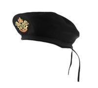 Zymoplas Navy Sailor Hat Knitted Mesh Beret Hat Classic Mariner Cap Costume Beanie Children, Black Eagle, 54cm