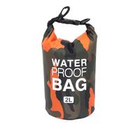 Zymoplas Outdoor Swimming Bag Waterproof Diving Dry Sack Large Capacity Washable Reusable Storage Pouch Single Shoulder, Orange Camouflage, 11.5x28cm