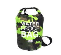 Zymoplas Outdoor Swimming Bag Waterproof Diving Dry Sack Large Capacity Washable Reusable Storage Pouch Single Shoulder, Green Camouflage, 19x40cm