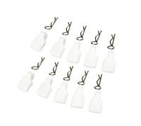 Zymoplas Pack of 10 Universal RC Body Clips Pins for 1 24 1 18 RC Crawler Buggy Monster Robust and Trustworthy, White, 20x5MM