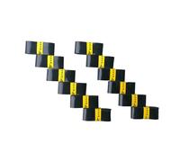 Zymoplas Pack of 12 Badminton Racket Wraps Tennis Grip Sweatbands Sweat Absorption Handle Equipment Accessories Sports Supplies, Black