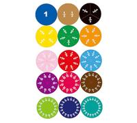 Zymoplas Pack of 15 Round Shaped Fraction Mathematics Children Counting Toys Learning Calculation Gifts Household Preschool