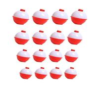 Zymoplas Pack of 16 Fishing Bobber Plastic Portable Freshwater Lake Fish Round Shaped Anti-skid Bobbers Professional Fisherman