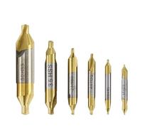 Zymoplas Pack of 6 Center Drills 1.0-5.0mm Woodworking Metalworking Hole Drill Bits High-speed Steel Household Locating Tools