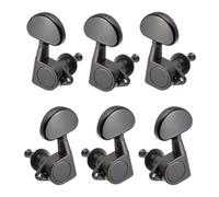 Zymoplas Pack of 6 Sealed Acoustic Guitar Tuning Pegs Tuners Machine Heads in Black
