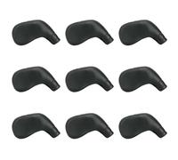 Zymoplas Pack of 9 Golf Club Cover TPE Waterproof Iron Putter Head Covers Portable Replacement Protector Removable Supplies, Black