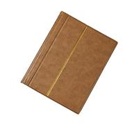 Zymoplas Page Albums Dustproof Scratch-proof Wear-resistant ABS Stamp Albums Stockbooks Pockets Black Exquisite Craft Friends, Brown