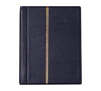 Zymoplas Page Albums Dustproof Scratch-proof Wear-resistant ABS Stamp Albums Stockbooks Pockets Black Exquisite Craft Friends, Blue