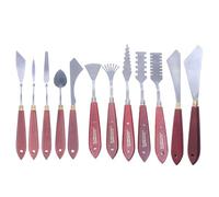 Zymoplas Painting Mixing Scraper Stainless Steel Spreading Palette Slicer Reliable Smudging Special-Shaped Art Spatula Drawing Accessory, 12 pcs②