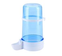 Zymoplas Pet Bird Supplies Dispenser Bottle Drinking Cup Easy-to And Clean Feeding Solution Plastic Bird Water Drinker Feeder, Clear Blue