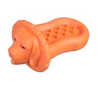 Zymoplas Pet Chew Toy Silicone Biting Indoor Outdoor Small Animal Entertainment Teeth Stick Pets Gum Cleaning Plaything Gift, Orange