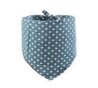 Zymoplas Pet Slobber Scarf 4 Season Soft Cotton Warm Keeping Cute Adjustable Triangular Towel Decoration for 25-45cm Neck, Dark Blue