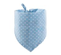Zymoplas Pet Slobber Scarf 4 Season Soft Cotton Warm Keeping Cute Adjustable Triangular Towel Decoration for 25-45cm Neck, Light Blue