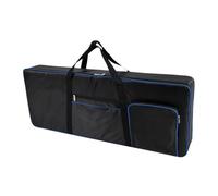 Zymoplas Piano Case Electronic Organ Keyboard Bag Cover Anti-Shock Waterproof Storage Sleeve Backpack with Handle Large Capacity, 420D Blue edge black