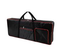 Zymoplas Piano Case Electronic Organ Keyboard Bag Cover Anti-Shock Waterproof Storage Sleeve Backpack with Handle Large Capacity, 420D red edge black