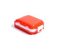 Zymoplas Pill Box Container Collapsible Tablet Organizer Divider Home Travel Indoor Outdoor Health Care Dispenser, Orange