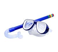 Zymoplas Plastic Toddlers Face Guard Portable Waterproof Watersport Freediving Swimming Pool Facial Shield Glasses with Breathing Tube , Blue