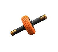 Zymoplas Portable Ab Wheel Workout Abdomen Exerciser Roller Home Gym Trainer Convenient and Effective, Yellow, 15x5cm