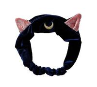 Zymoplas Portable And Adjustable Shower Yoga Hair Band For On Go Fitness Enthusiasts Cloth Face Wash Cosmetic Hair Hoop, navy blue