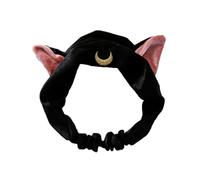 Zymoplas Portable And Adjustable Shower Yoga Hair Band For On Go Fitness Enthusiasts Cloth Face Wash Cosmetic Hair Hoop, black