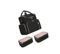Zymoplas Portable Nail Polish Storage Bag with Durable Zippers Travel Cosmetic Organizer Case Bottles, Type 2