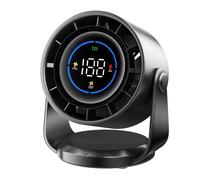 Zymoplas Portable USB Fan With Advanced Noise Reduction State-of Art Wind Motor Built-in 4000 Mah Polymer Battery Silent Usb Fan, black