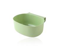 Zymoplas PP Plastic Hanging Desktop Waste Bin Trash Wall Mount Kitchen Storage Holder Cabinet Door Sink Rack Cleaning Can, Green