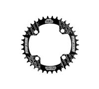 Zymoplas Practical Round Narrow Wide Chainrings Lightweight Cycling Chainwheel Waterproof Tooth Plate Parts with Sprocket Bolts, Black