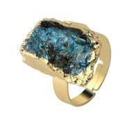 Zymoplas Precision Carved Gifts Fashionable Creativity Tourmaline Blue Crystal Finger Ring For And Alloy Personalized, kyanite