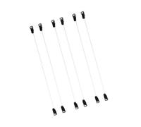 Zymoplas Premium 3 Pairs Elastic Fish Line Nylon Wire with Hook for Hair Extensions Hairpieces, Black, XL