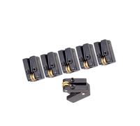 Zymoplas Premium Black Fixed 6-String Headless Guitar Bridge Tailpiece with Roller Saddle