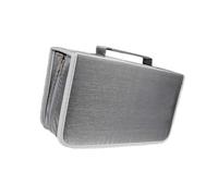 Zymoplas Premium CD DVD Case Holder Organizer Game Disc Wallet Holder DVD Storage Bag Durable and Stylish Portable 128, Silver