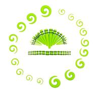 Zymoplas Premium Easy And Safe To Popular Acrylic Tapers And Plug Set For Ear Stretching Gift Ear Gauges Stretching Expanding Kit, Fluorescent Green
