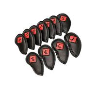 Zymoplas Premium Golf Iron Headcover Club Head Cover for Secure Closure, Black Red