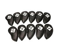 Zymoplas Premium Golf Iron Headcover Club Head Cover for Secure Closure, Black White