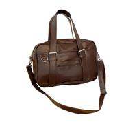 Zymoplas Premium Leather School Bag Japanese Handbag For Student Uniform Lightweight And Waterproof PU Backpack Lightweight Work, brown