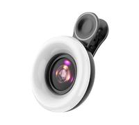 Zymoplas Premium Mobile Phone Fill Light 15x Lens 53 LED Illuminate Android Photography, Black